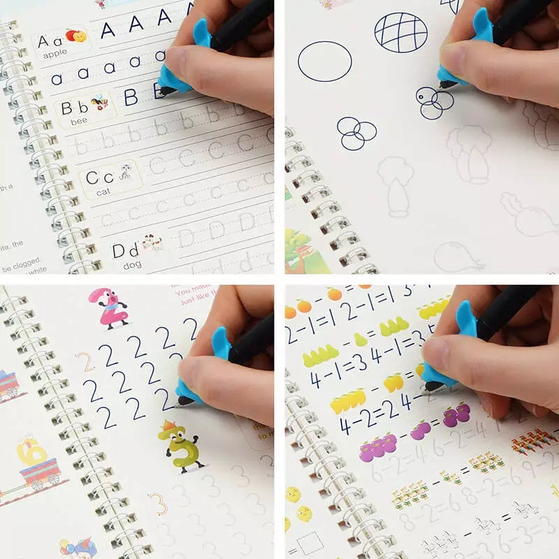 Magic Book - Auto Disappearing writing - Pack of 4 books
