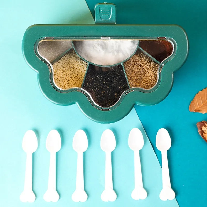 Divided cloud spice box