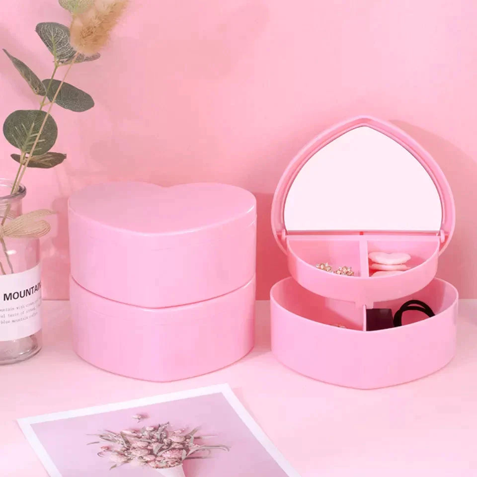 Heart mini jewellery box