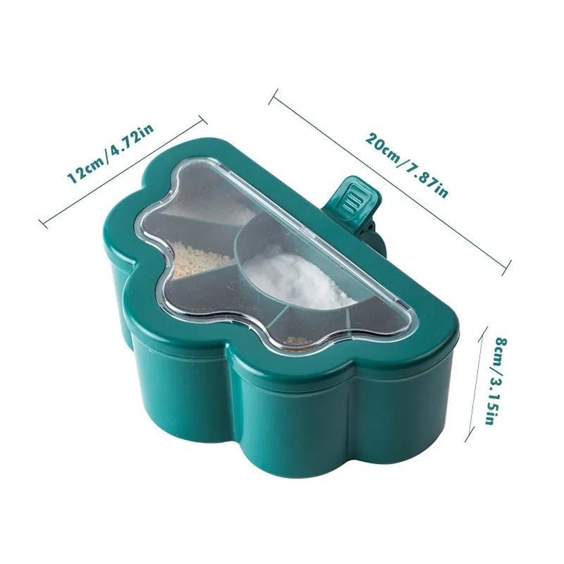 Divided cloud spice box
