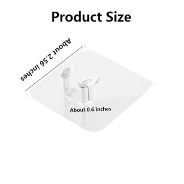 Adhesive Wall Hanger Storage Transparent Hooks Pack Of 5
