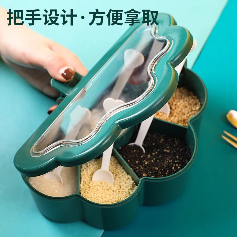 Divided cloud spice box