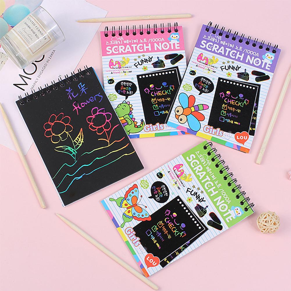 Rainbow Scratch Drawing Book (Pack of 3)