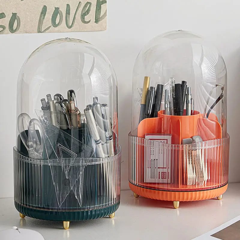 Large Spinning Brush Organizer with Lid