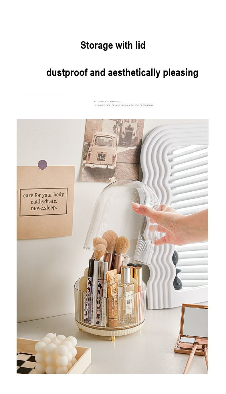 Large Spinning Brush Organizer with Lid