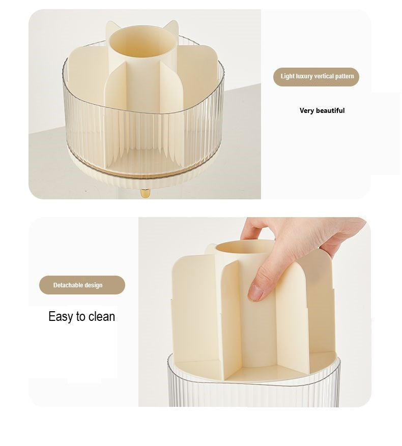 Large Spinning Brush Organizer with Lid