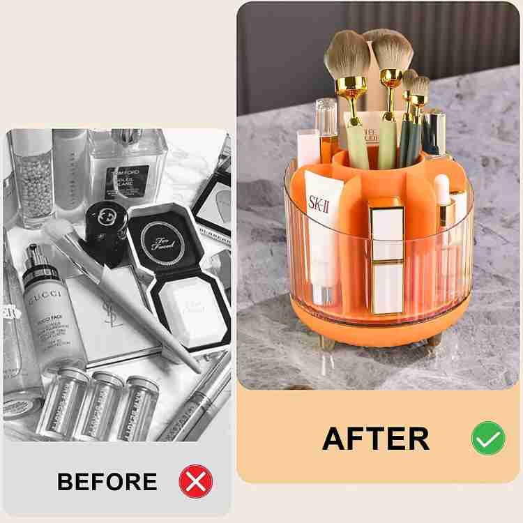 Large Spinning Brush Organizer with Lid