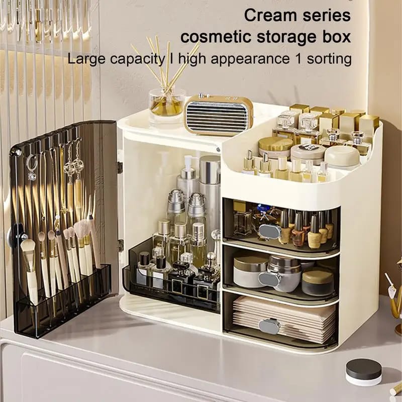 Multi-Compartment Cosmetic Organizer With Drawers
