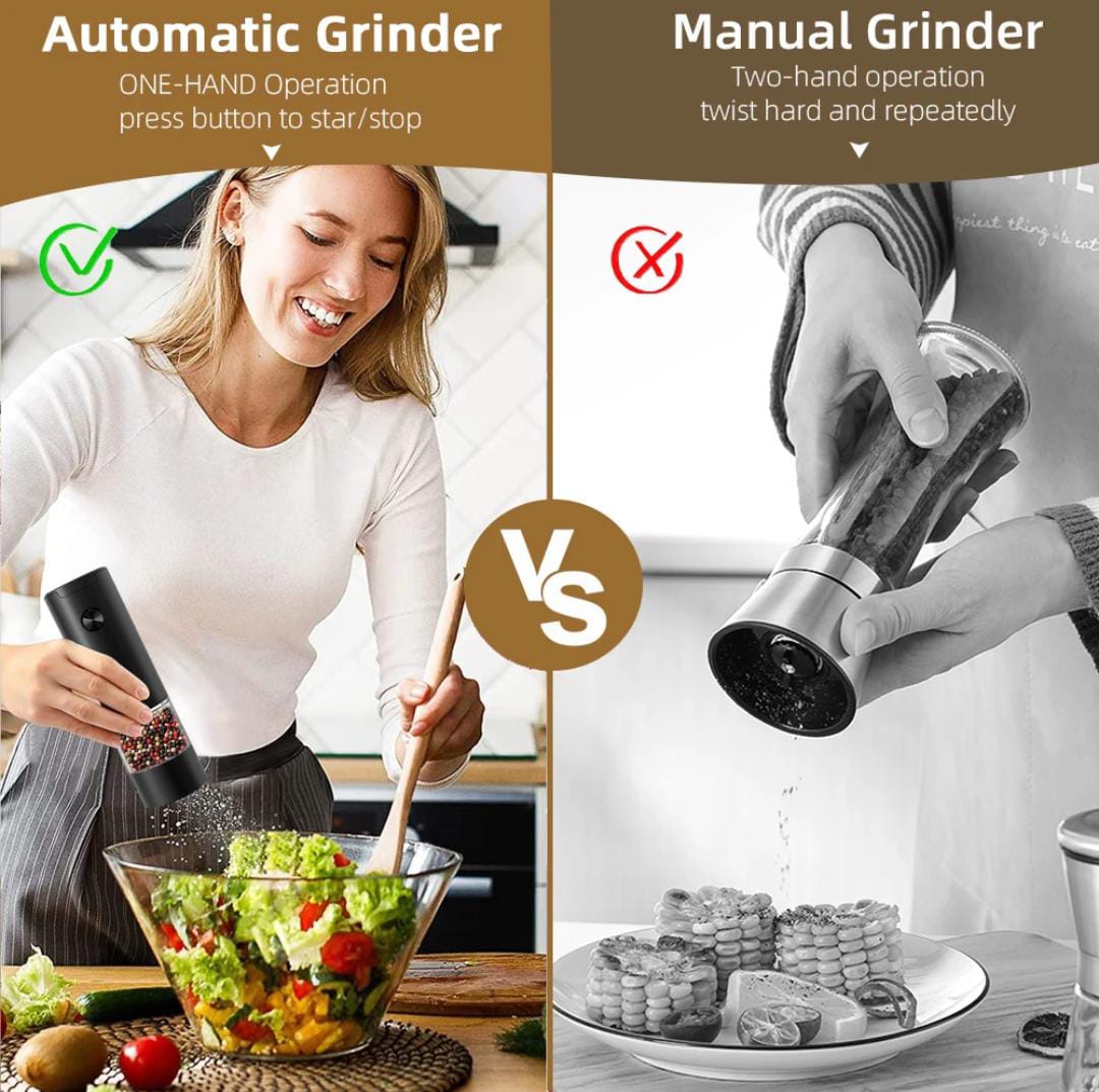 Electric Pepper Grinder with Led (Battery Operated)