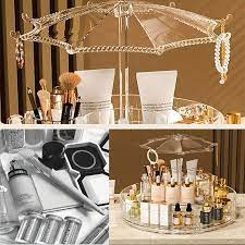 Rotatable Umbrella Cosmetic Organizer