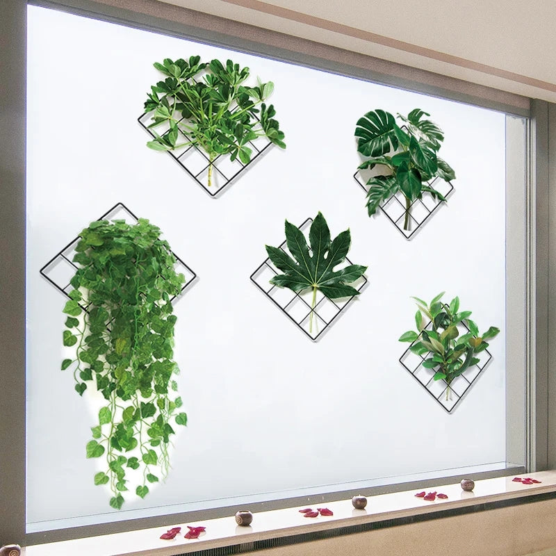 Plant design 3D wall sticker pack of 4