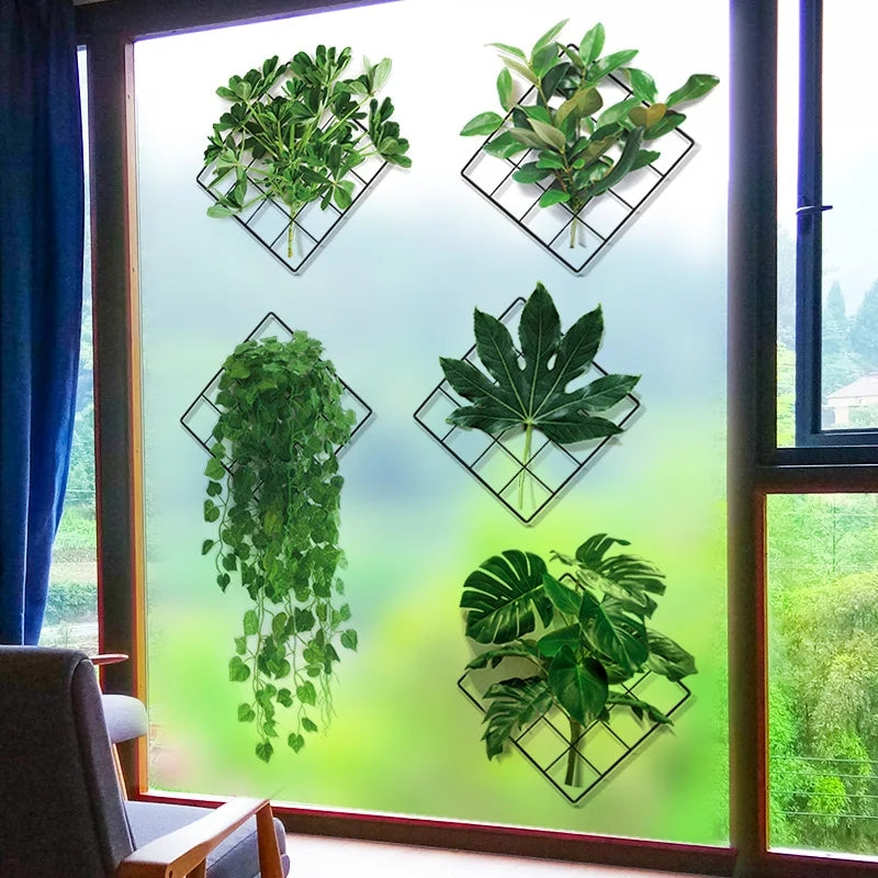 Plant design 3D wall sticker pack of 4