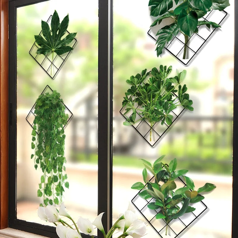 Plant design 3D wall sticker pack of 4