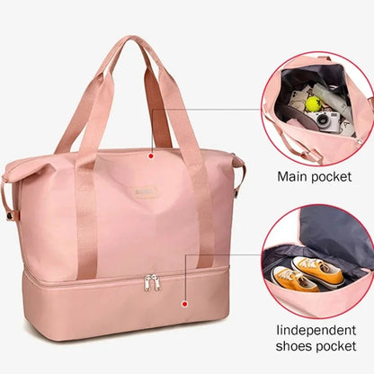 Re-equipped Fashion Travel Bag With Shoe Partition