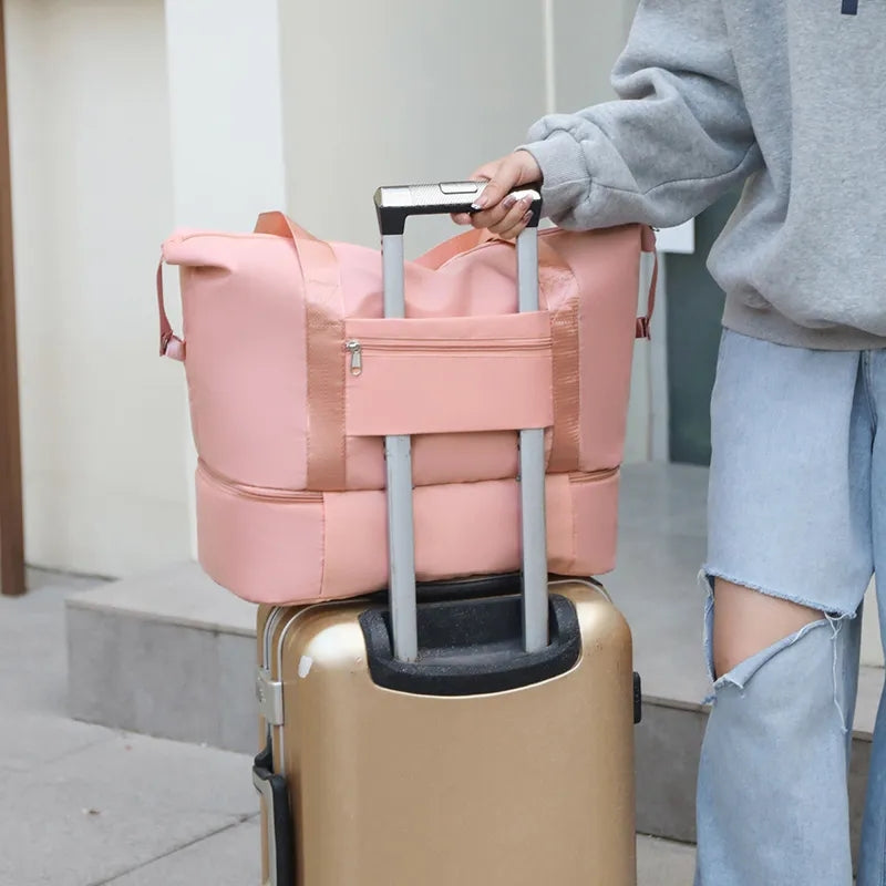 Re-equipped Fashion Travel Bag With Shoe Partition