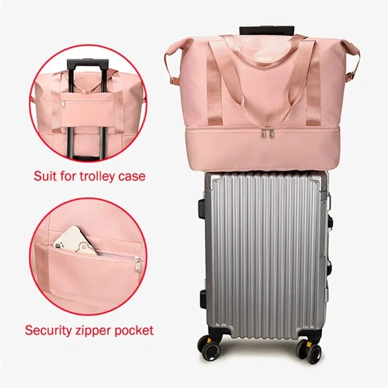 Re-equipped Fashion Travel Bag With Shoe Partition