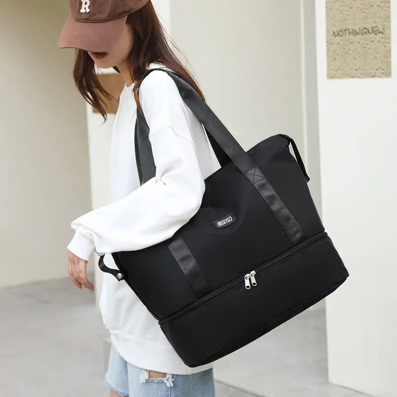 Re-equipped Fashion Travel Bag With Shoe Partition
