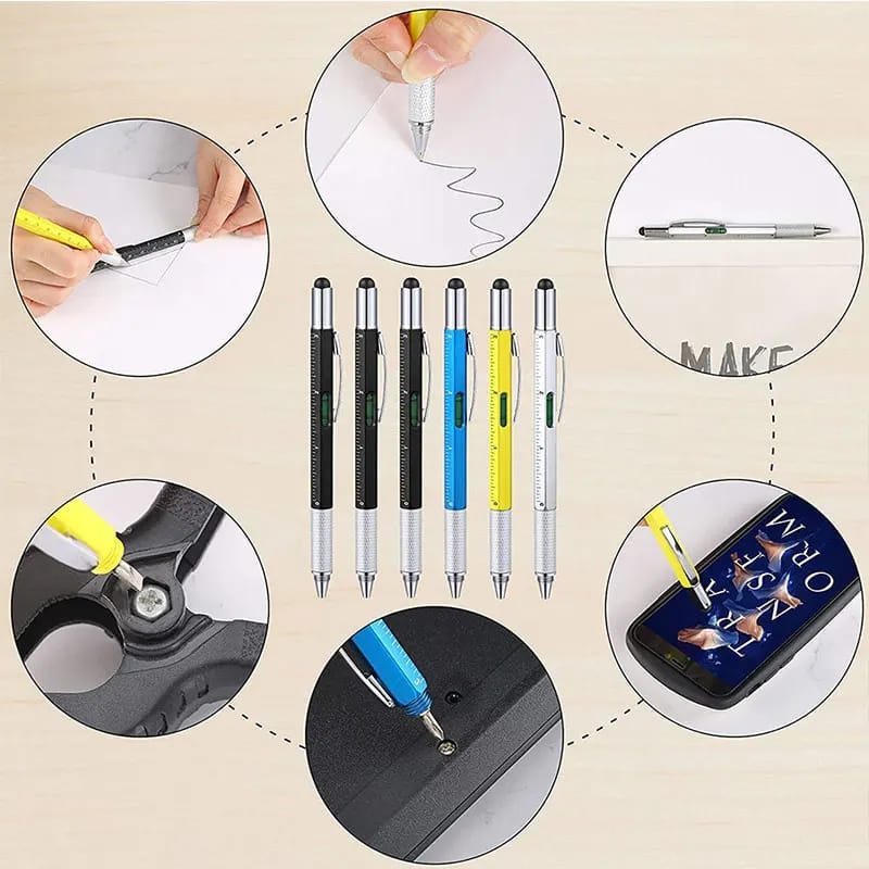 6in1 Screwdriver Pen With Technical Ruler