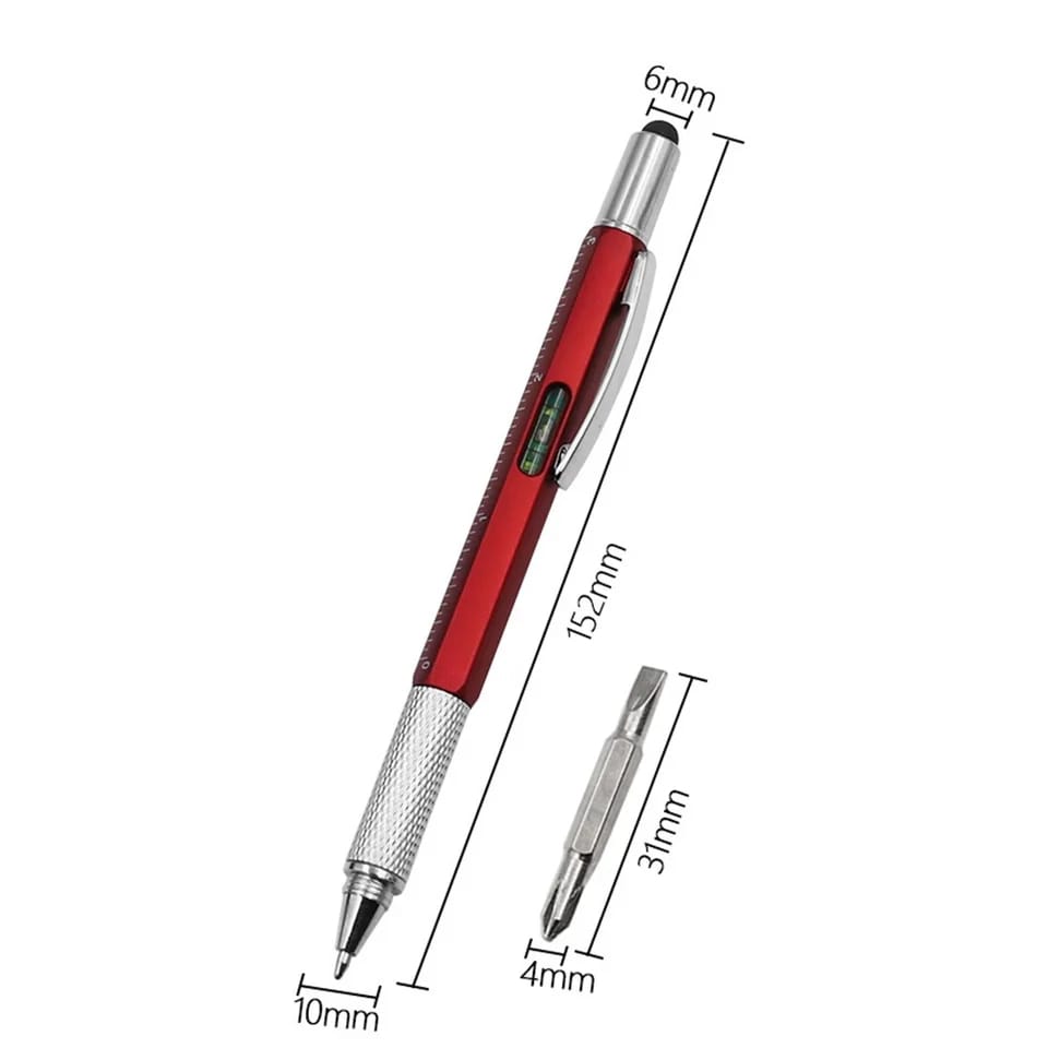 6in1 Screwdriver Pen With Technical Ruler