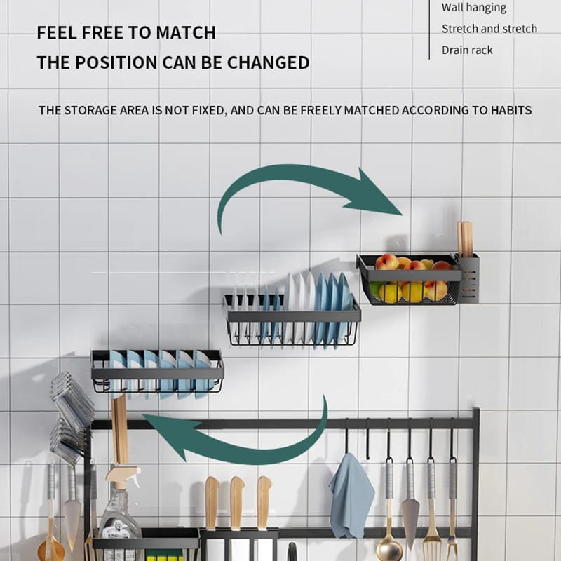 metal kitchen sink rack large size 85c.m