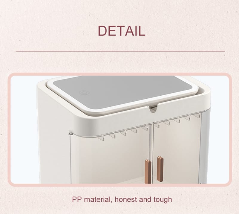Classy Cosmetic Organizer With Mirror (Without LED)