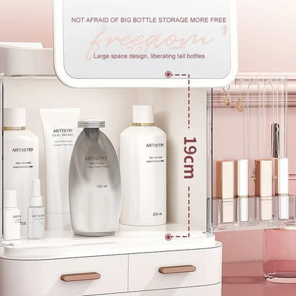 Classy Cosmetic Organizer With Mirror (Without LED)