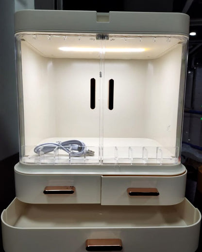 Classy Cosmetic Organizer With Mirror (Without LED)