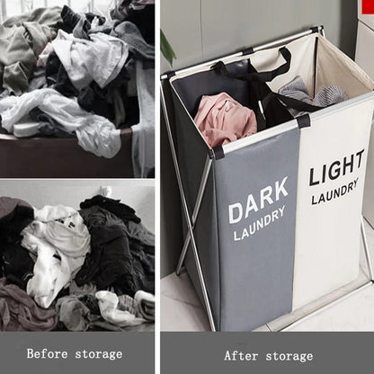 Dual Grid Laundry Bin