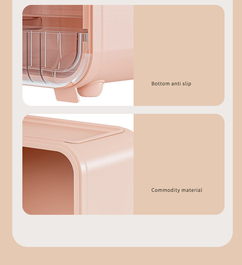 Clear View Cosmetic Organizer With Mirror & LED