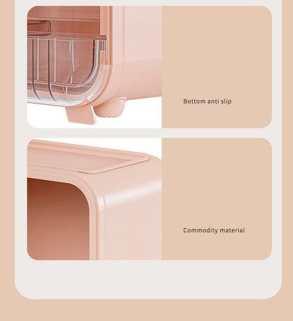 Clear View Cosmetic Organizer With Mirror & LED