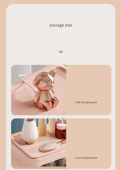 Clear View Cosmetic Organizer With Mirror & LED