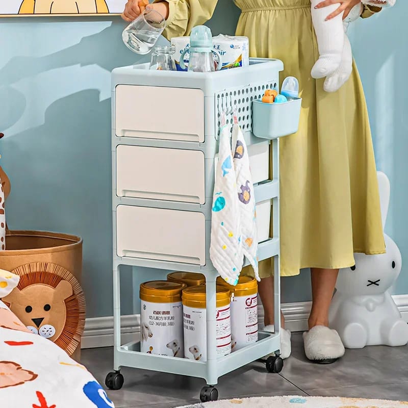 Essential Baby Supplies Trolley - 4 Layers