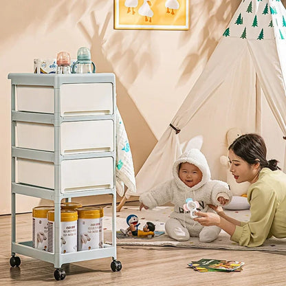 Essential Baby Supplies Trolley - 4 Layers