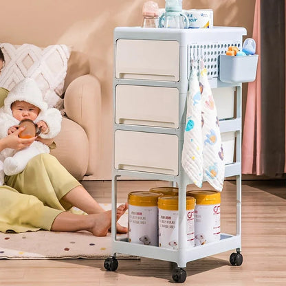 Essential Baby Supplies Trolley - 4 Layers