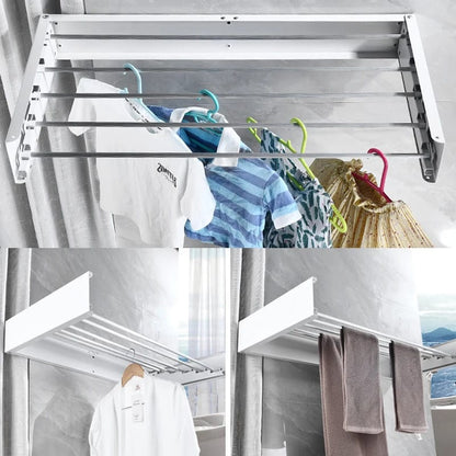 Retractable Wall Mounted Laundry Drying Rack