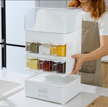 King Sized Kitchen Seasoning Box & Storage Rack