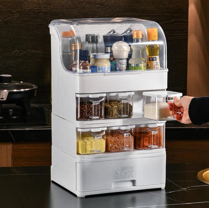 King Sized Kitchen Seasoning Box & Storage Rack