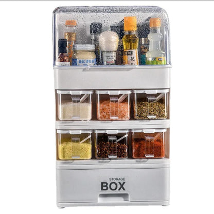 King Sized Kitchen Seasoning Box & Storage Rack