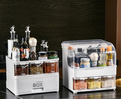 King Sized Kitchen Seasoning Box & Storage Rack