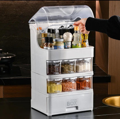 King Sized Kitchen Seasoning Box & Storage Rack