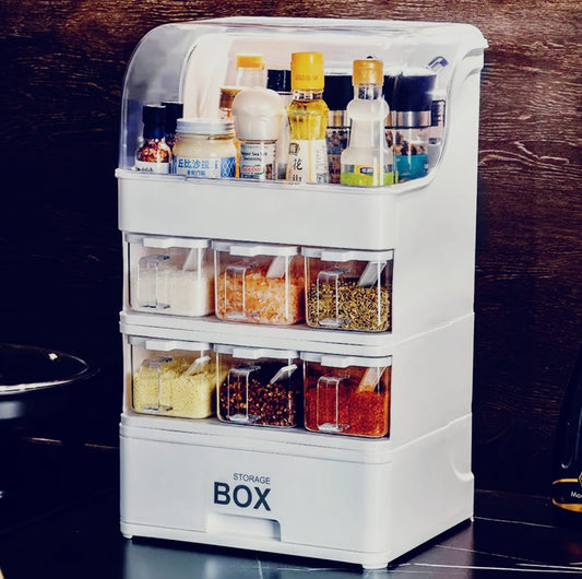 King Sized Kitchen Seasoning Box & Storage Rack