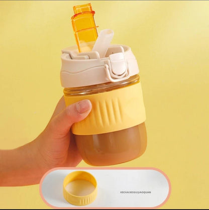 Smart Grip Glass With Lid & Straw